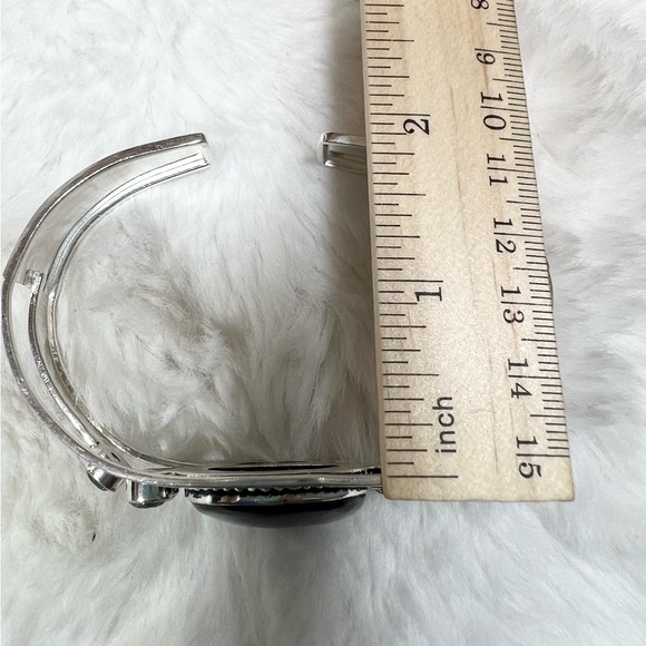 Star Galaxy Kambaba Jasper 925 Gemstone Bangle Bracelet - Picture 5 of 6